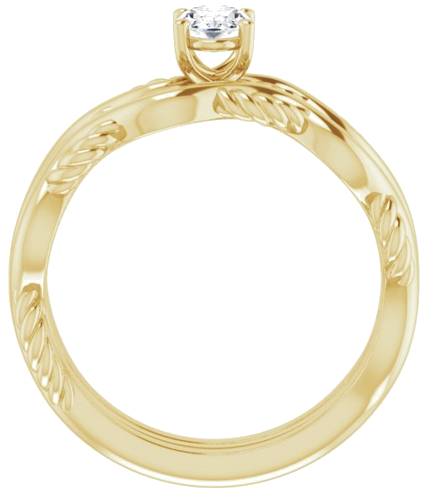 Sužadėtuvių Žiedas „Infinity-Inspired“ 417 Geltonojo Aukso Oval 6mm x 4mm (7)