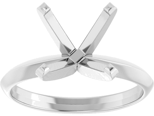 Platinum 10 mm Round Solitaire Engagement Ring Mounting (3)