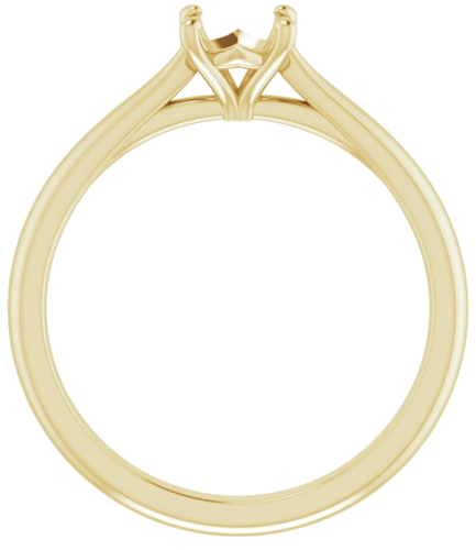 14K Yellow 5.5 mm Round Solitaire Engagement Ring Mounting (2)