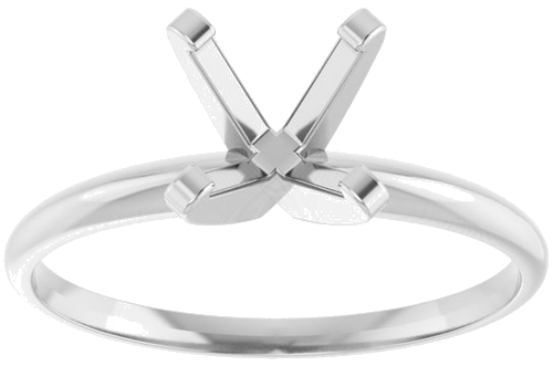 Sužadėtuvių Žiedas „Solitaire“ 585 Baltojo Aukso Round 7mm (3)