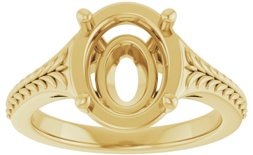 Sužadėtuvių Žiedas „Solitaire“ 14k yellow gold Oval 10mm x 8mm (3)