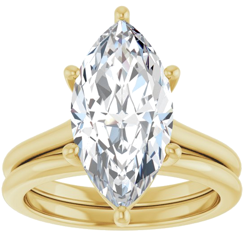 Sužadėtuvių Žiedas 14k yellow gold Marquise 16mm x 8mm (8)