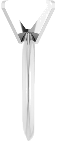 Sužadėtuvių Žiedas „Solitaire“ 14k white gold Oval 10mm x 8mm (4)