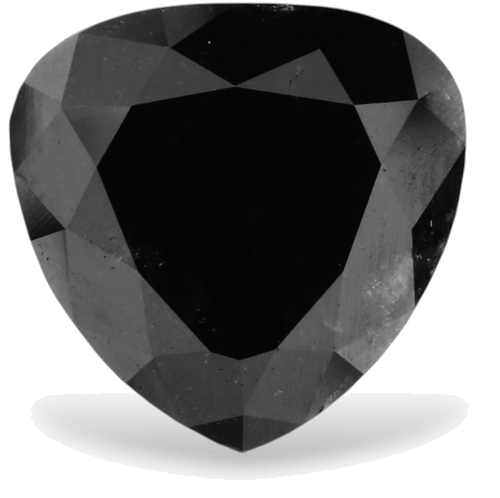 4.49 carat Fancy Black-VVS2 Natūralus Heart Deimantas (1)