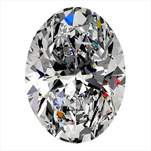 0.4 carat F-VVS2 Natūralus Oval Deimantas (1)