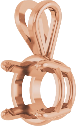 Pakabukas „Round 4-Prong Basket“ 14k rose gold Round 8mm (2)