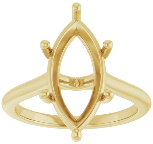 Sužadėtuvių Žiedas 14k yellow gold Marquise 16mm x 8mm (3)