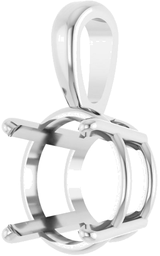 Pakabukas „Solitaire“ 585 Baltojo Aukso Round 10mm (2)