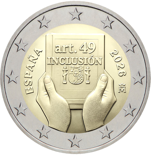 2026 Spain Constitution Article 49 2 Euro Coin (1)