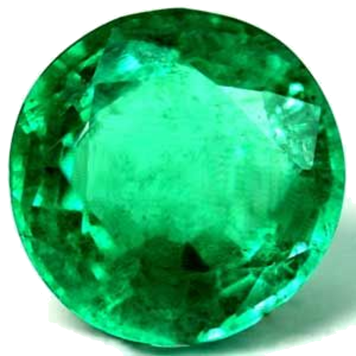 1.06 carat GREEN Round Smaragdas (1)