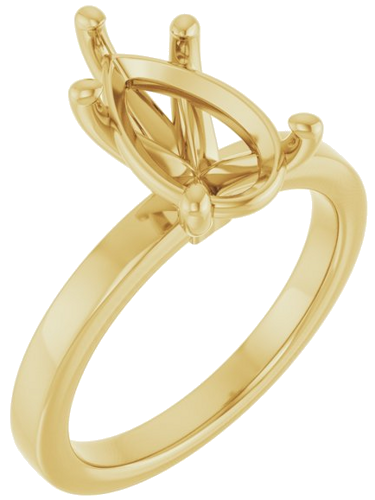 Sužadėtuvių Žiedas „Solitaire“ 14k yellow gold Pear 12mm x 7.5mm (1)