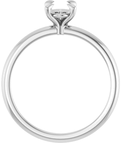 14K White  7x5 mm Oval Solitaire Engagement Ring Mounting (2)