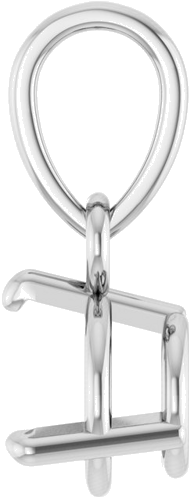 Pakabukas „Round 3-Prong“ 14k white gold Round 5.5mm (3)
