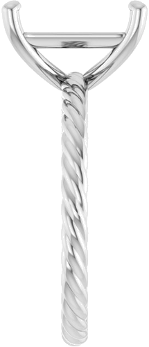 Sužadėtuvių Žiedas „Solitaire Rope“ 14k white gold Emerald 11mm x 9mm (4)