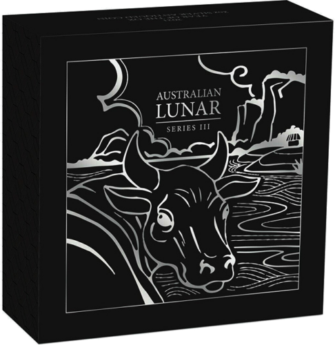 2 oz Год Быка 2021 Австралия серебряная монета (античный дизайн Сендинто) (4)