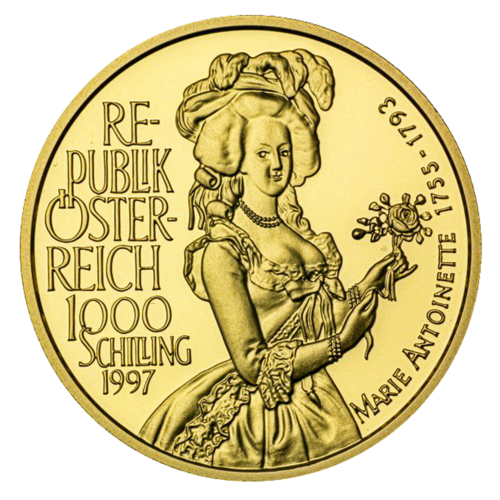 1000 Shillings Maria Antoinette 1997 Austria Gold coin (1)