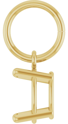 Pakabukas „Solitaire Charm“ 14k yellow gold Oval 6mm x 4mm (3)