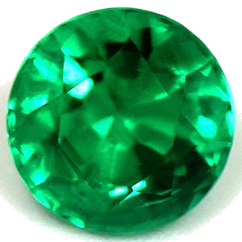 0.7 carat GREEN Round Smaragdas (1)