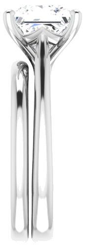 Sužadėtuvių Žiedas „Solitaire“ 585 Baltojo Aukso Square 7.5mm (9)