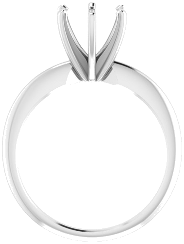 Sužadėtuvių Žiedas „Solitaire“ 585 Baltojo Aukso Round 7.3mm x 7.7mm (2)