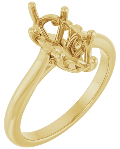 Sužadėtuvių Žiedas „Solitaire“ 14k yellow gold Marquise 12mm x 6mm (1)