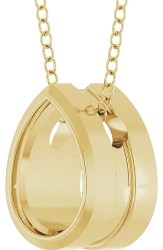 Pakabukas „Solitaire“ 14k yellow gold Pear 7mm x 5mm (2)