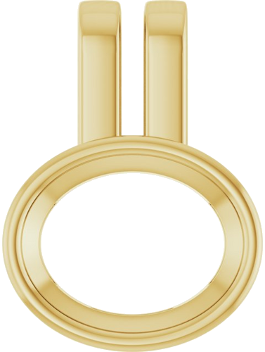 Pakabukas „Bezel-Set Solitaire“ 10k yellow gold Oval 10mm x 8mm (1)
