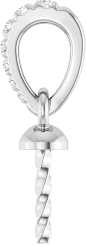 Pakabukas „Accented Pearl“ 14k white gold Pearl 6mm (3)