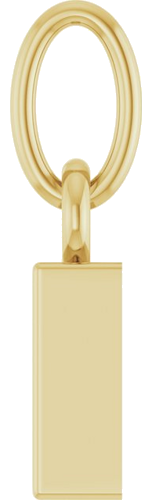 14K Yellow 5x2 mm Straight Baguette Bezel-Set Pendant Mounting (3)