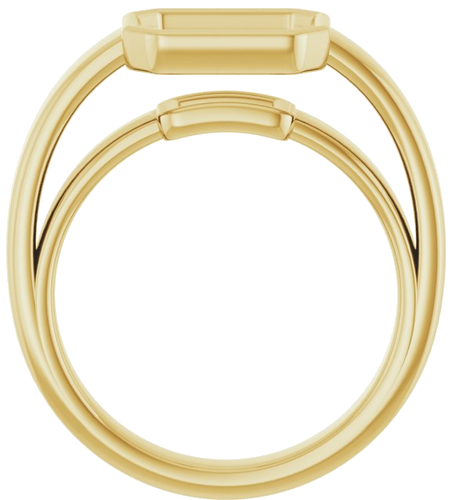 Sužadėtuvių Žiedas „Bezel-Set Solitaire“ 14k yellow gold Emerald 9mm x 7mm (2)