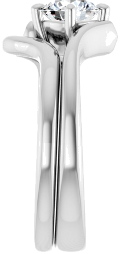 Sužadėtuvių Žiedas „Solitaire“ 585 Baltojo Aukso Round 5.8mm (9)