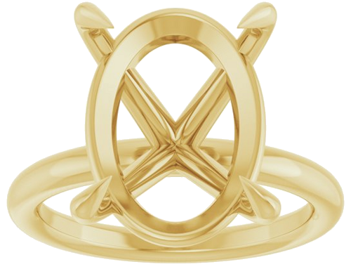 Sužadėtuvių Žiedas „Claw-Prong Solitaire“ 14k yellow gold Oval 16mm x 12mm (3)