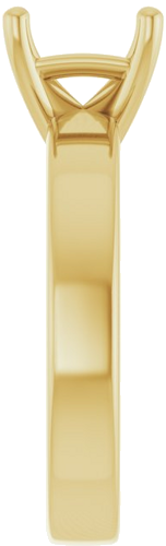 14K Yellow 9x7 mm Emerald Solitaire Engagement Ring Mounting (4)