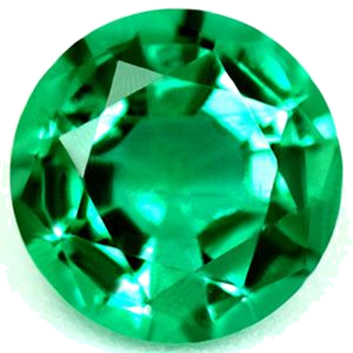 0.5 carat GREEN Round Smaragdas (1)