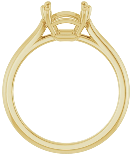 Sužadėtuvių Žiedas 14k yellow gold Emerald 8.5mm x 6.5mm (2)