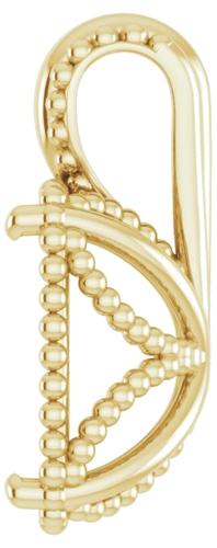 10K Yellow  10x8 mm Emerald Pendant Mounting (3)