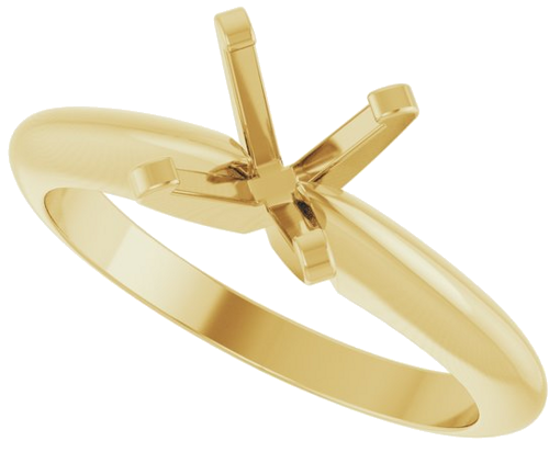 Sužadėtuvių Žiedas „Solitaire“ 14k yellow gold Round 6.5mm (5)