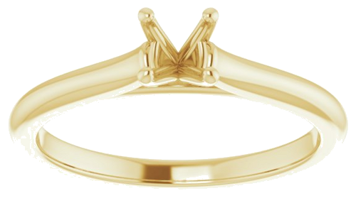 14K Yellow 4.4 mm Round Solitaire Engagement Ring Mounting (3)