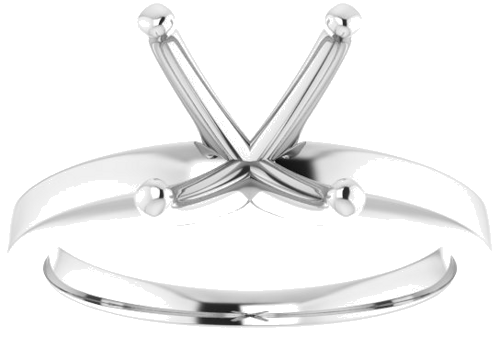 Platinum 9 mm Round Solitaire Engagement Ring Mounting (3)