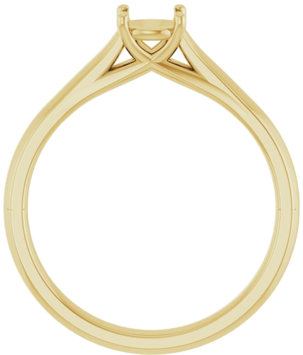 14K Yellow 5.2 mm Round Solitaire Engagement Ring Mounting (2)