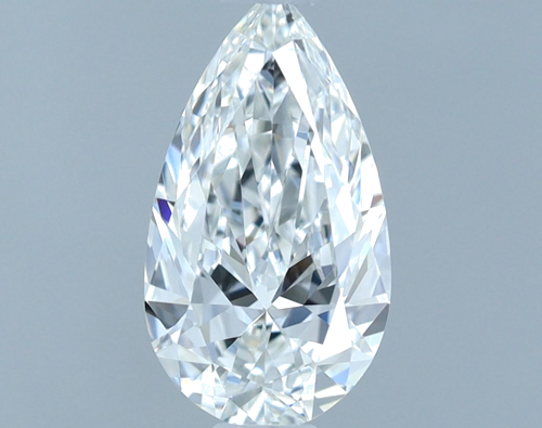 0.61 carat F-VVS2 Natūralus Pear Deimantas (1)