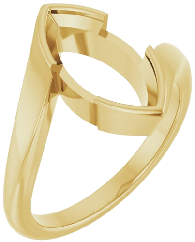 Sužadėtuvių Žiedas „Half-Bezel Solitaire“ 14k yellow gold Marquise 13mm x 6.5mm (1)