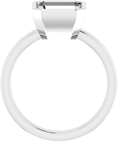 Sužadėtuvių Žiedas „Solitaire“ 585 Baltojo Aukso Emerald 10mm x 8mm (2)