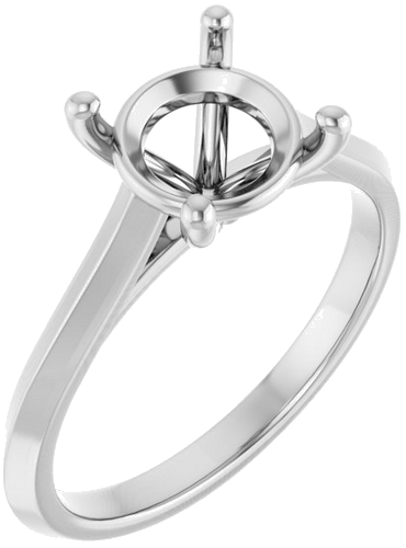 Sužadėtuvių Žiedas „Claw-Prong“ 14k white gold Round 8.2mm (1)