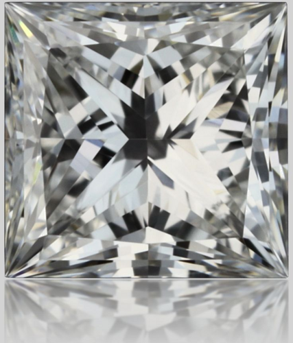 0.37 carat E-VVS2 Natūralus Princess Deimantas (1)