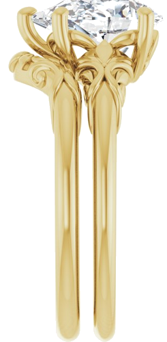 Sužadėtuvių Žiedas „Solitaire“ 14k yellow gold Pear 10mm x 7mm (9)