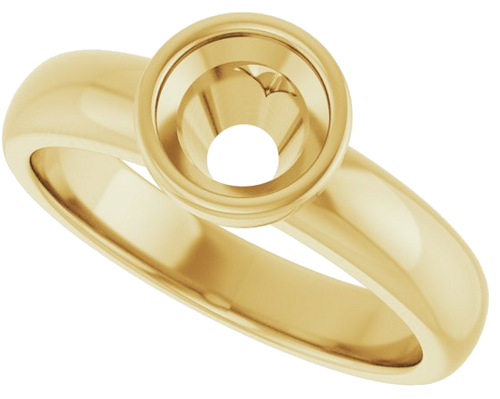 Sužadėtuvių Žiedas „Bezel-Set Solitaire“ 14k yellow gold Round 6mm (5)