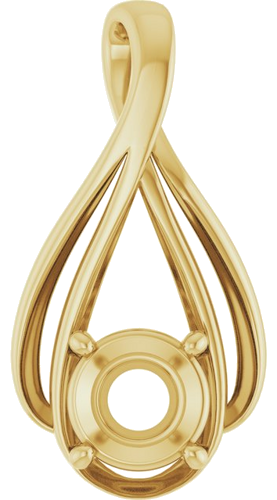 Pakabukas „Solitaire“ 14k yellow gold Round 7mm (1)