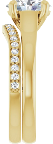 14K Yellow 8x6 mm Oval Solitaire Engagement Ring Mounting (9)