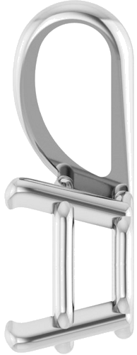 Pakabukas „Solitaire“ 585 Baltojo Aukso Asscher 8mm (3)